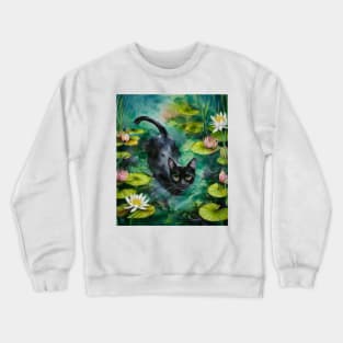 Admire the strokes of Cat Monet. Crewneck Sweatshirt